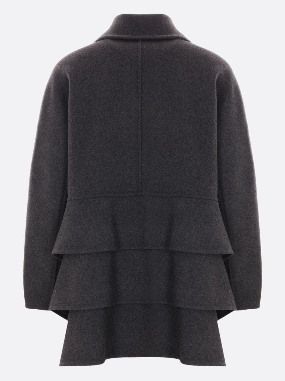 Oversized Wool And Cashmere Coat In Grey Product Image