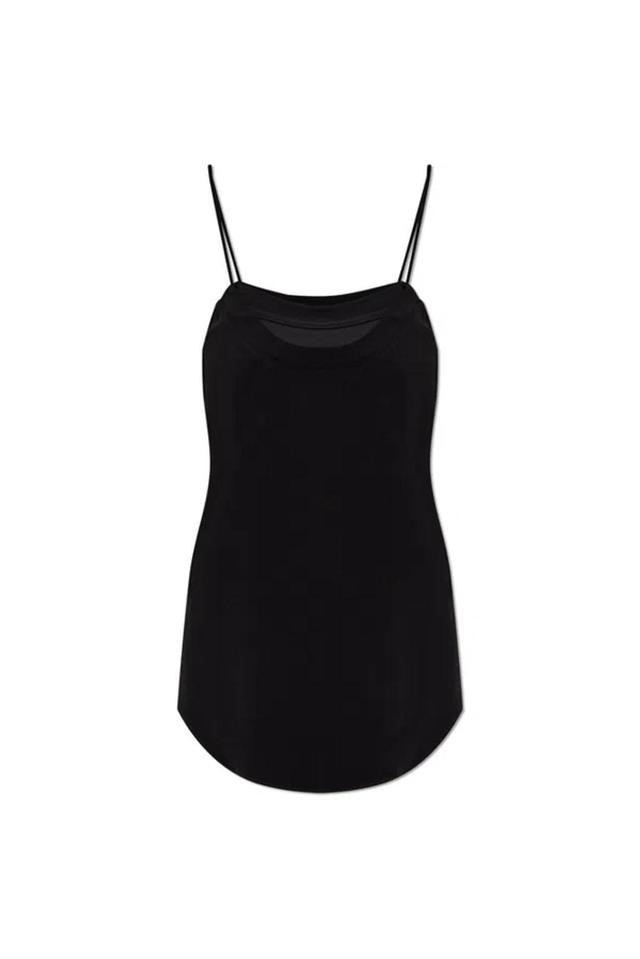 BALMAIN Strappy Singlet Top In Black Product Image