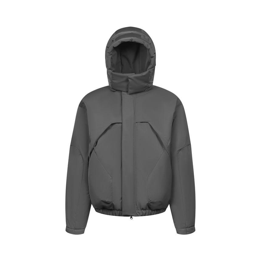 High Neck Hooded Zip-Up Puffer Jacket Product Image