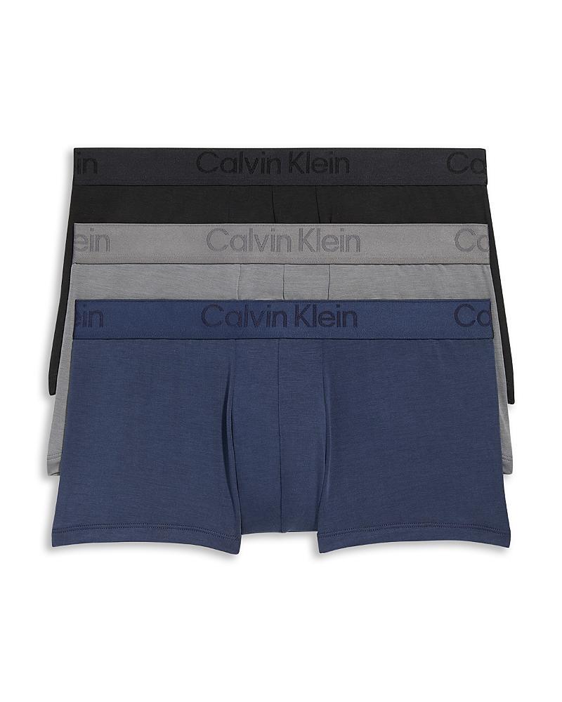 Calvin Klein Underwear CK Black Low Rise Trunks 3-Pack (Black Shadow/Grey Sky) Men's Underwear Product Image