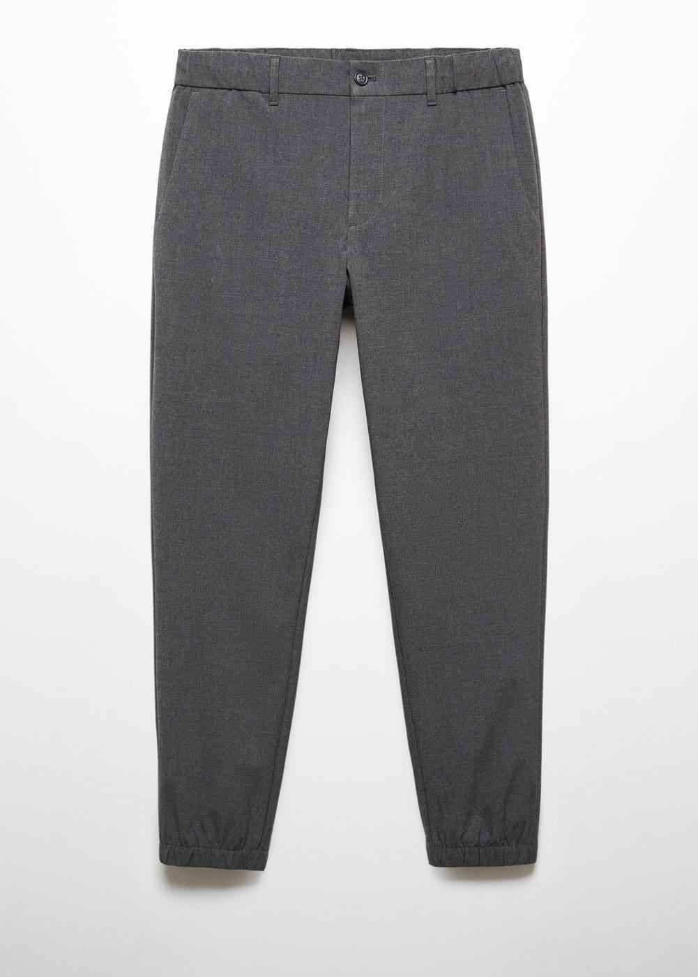 MANGO MAN - Slim-fit jogger trousers with drawstring greyMen Product Image