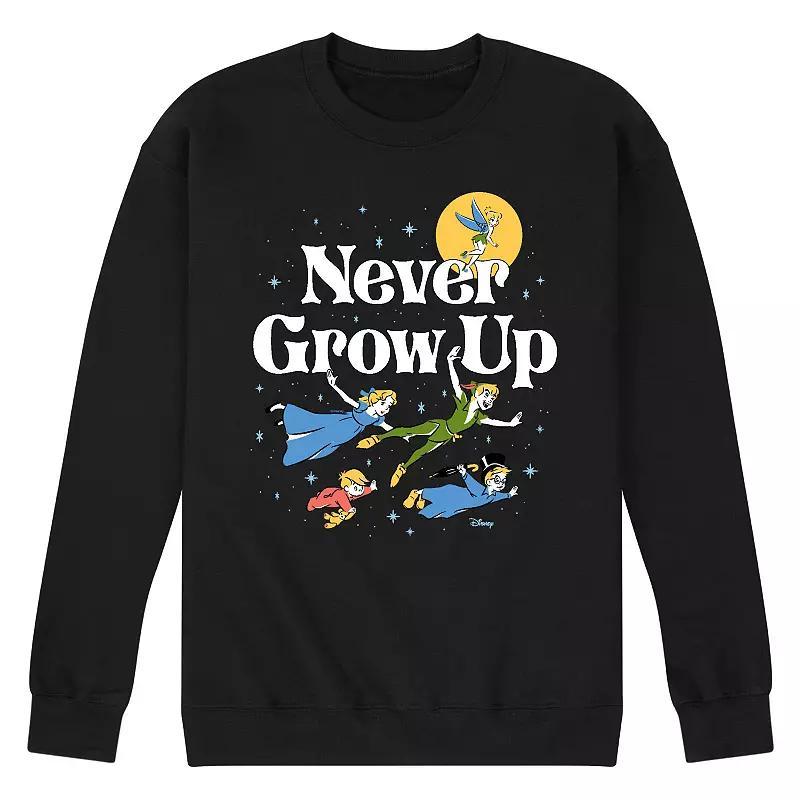 Disneys Peter Pan Mens Never Grow Up Fleece Sweatshirt Blue Product Image