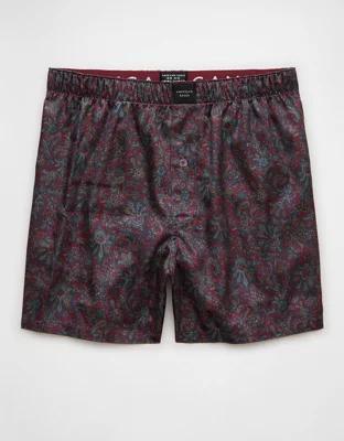 AEO Men's Paisley Satin Pocket Boxer Short Product Image