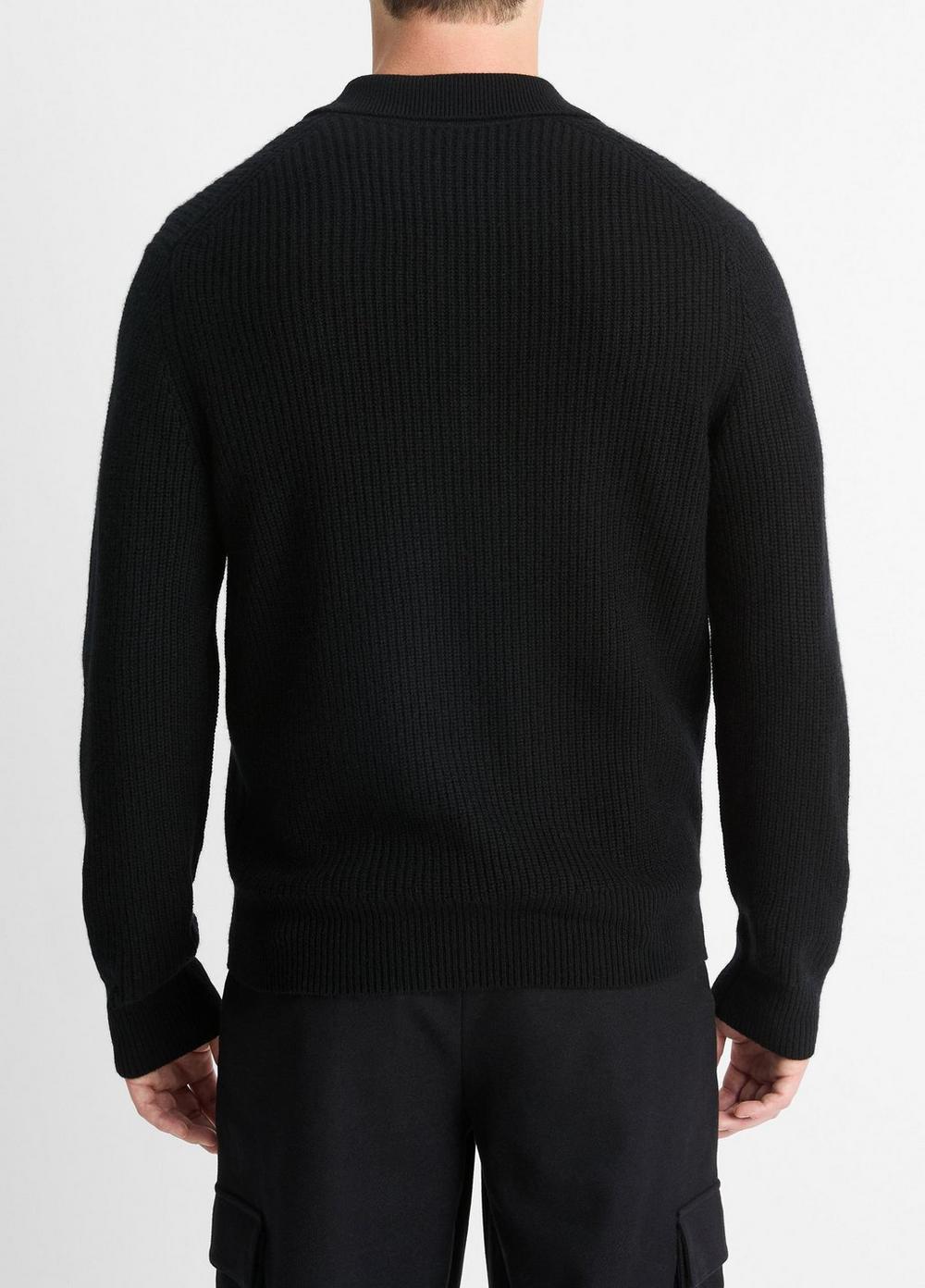 Shaker Wool-Cashmere Quarter-Zip Polo Sweater Product Image