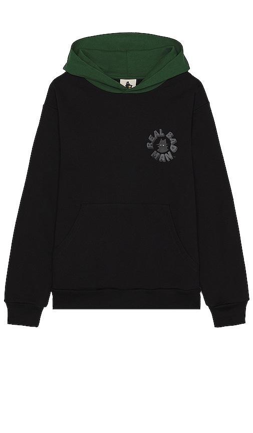 Real Bad Man Fleece Hoodie in Black. Size M. Product Image