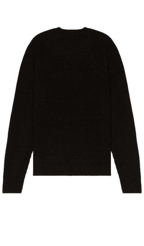 Schott Ribbed Wool Crewneck Sweater in Black - Black. Size M (also in S). Product Image