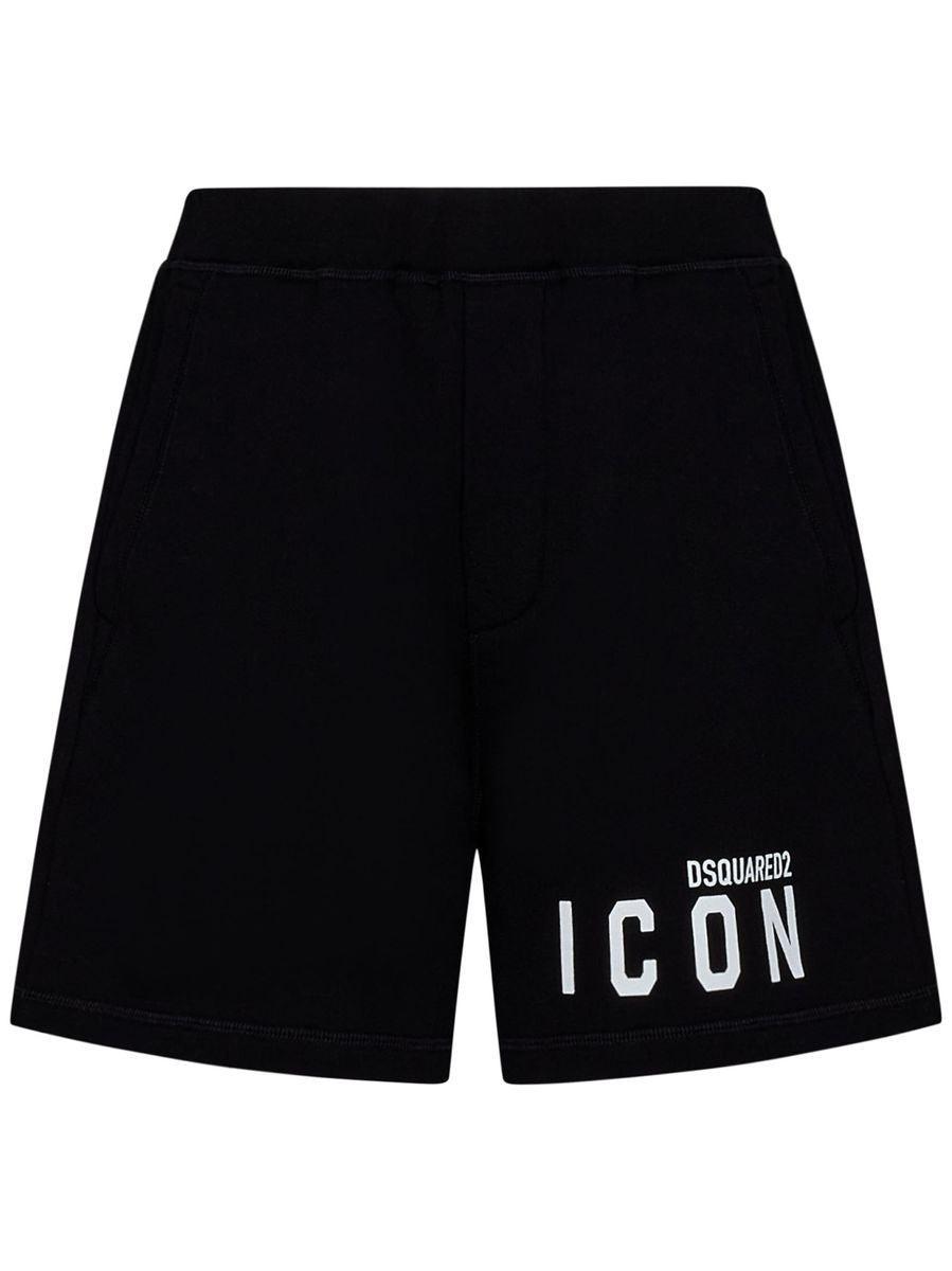 DSQUARED2 Bermuda Shorts In Black Product Image