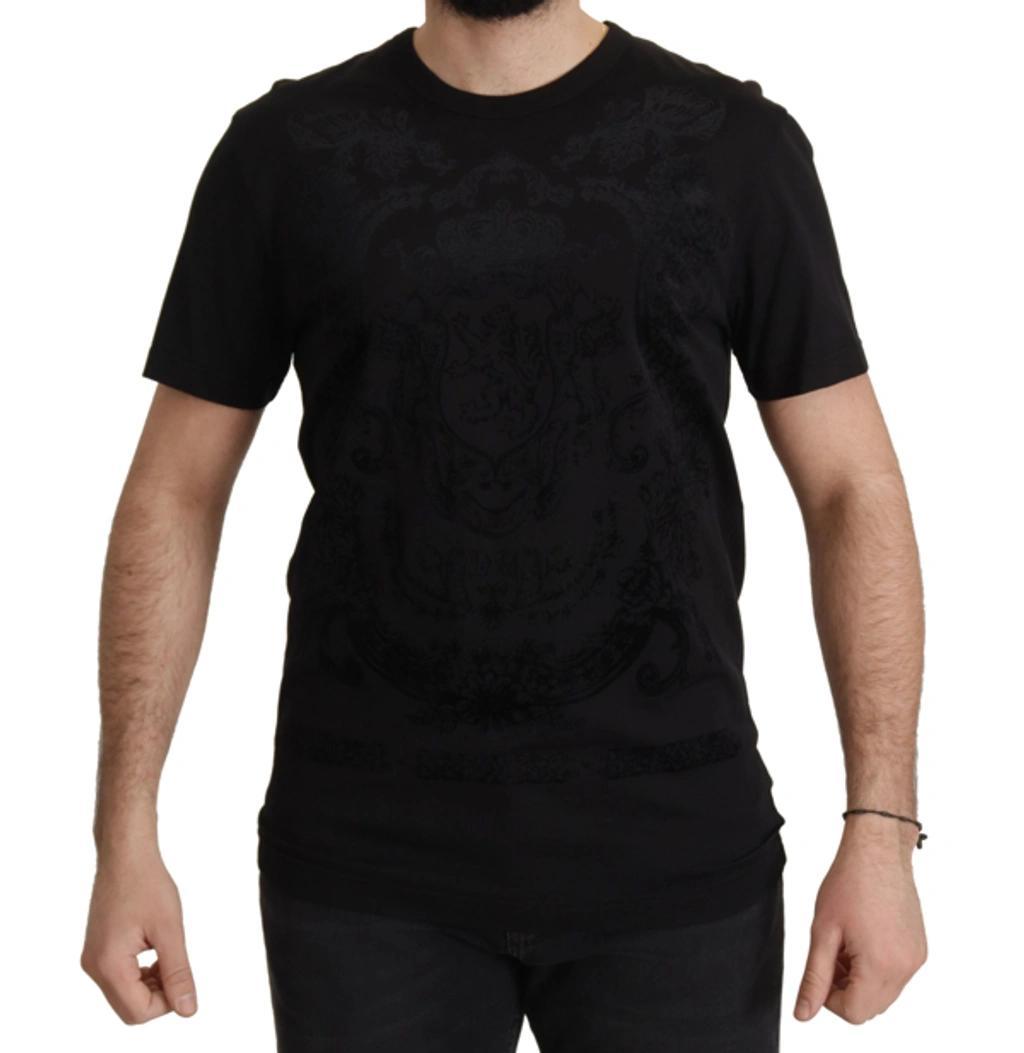 Black Dg Baroque Cotton Crewneck T-shirt product image