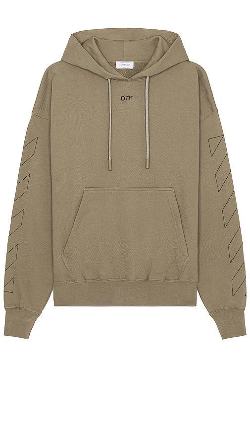 OFF-WHITE Off Stitch Skate Hoodie in Beige - Brown. Size XL/1X (also in L, M, S). Product Image