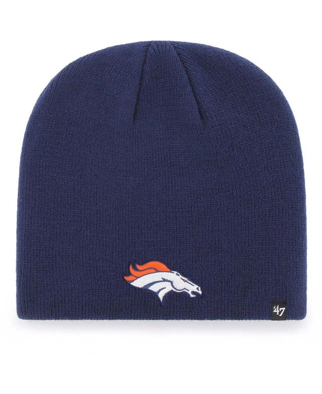 Mens Navy Denver Broncos Primary Logo Knit Beanie Product Image