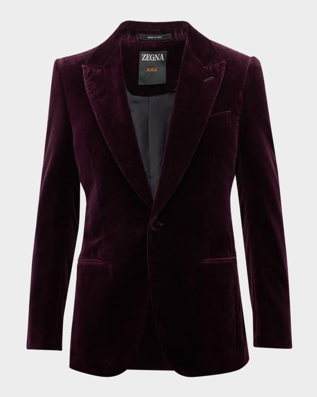 Men's Velvet Peak-Lapel Sport Coat Product Image