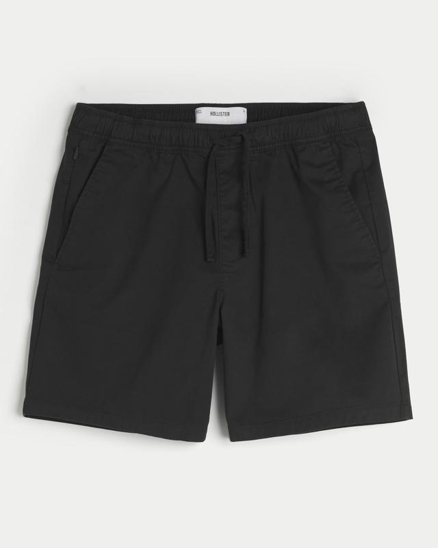 Above-the-Knee Twill Pull-On Shorts Product Image