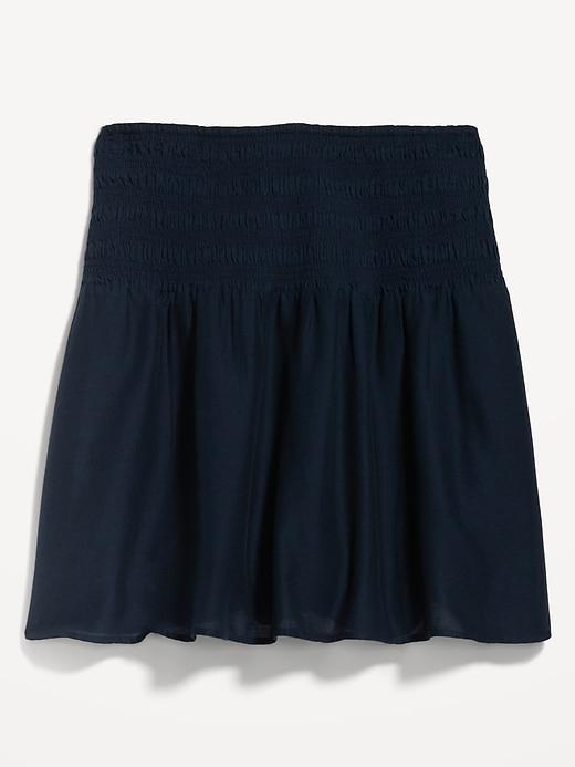 Smocked-Waist Mini Skirt Product Image