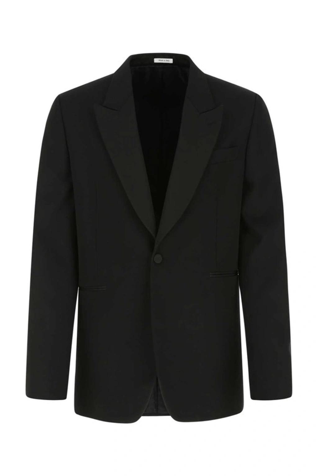 Wool Crepe Jacket In Black Product Image