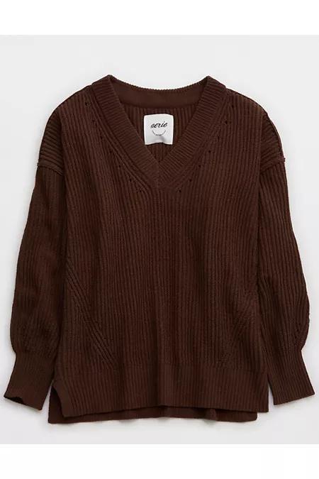 Aerie Beyond Chenille V-Neck Sweater Women's Product Image