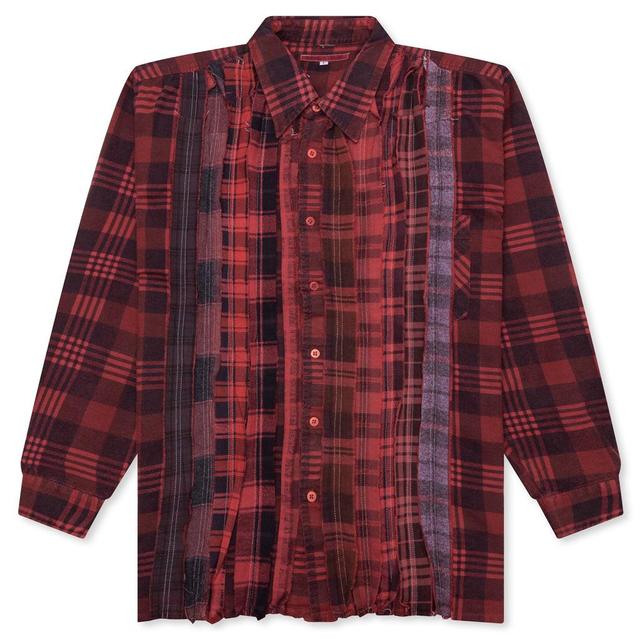 Over Dyed Ribbon Shirt - Red Male Product Image