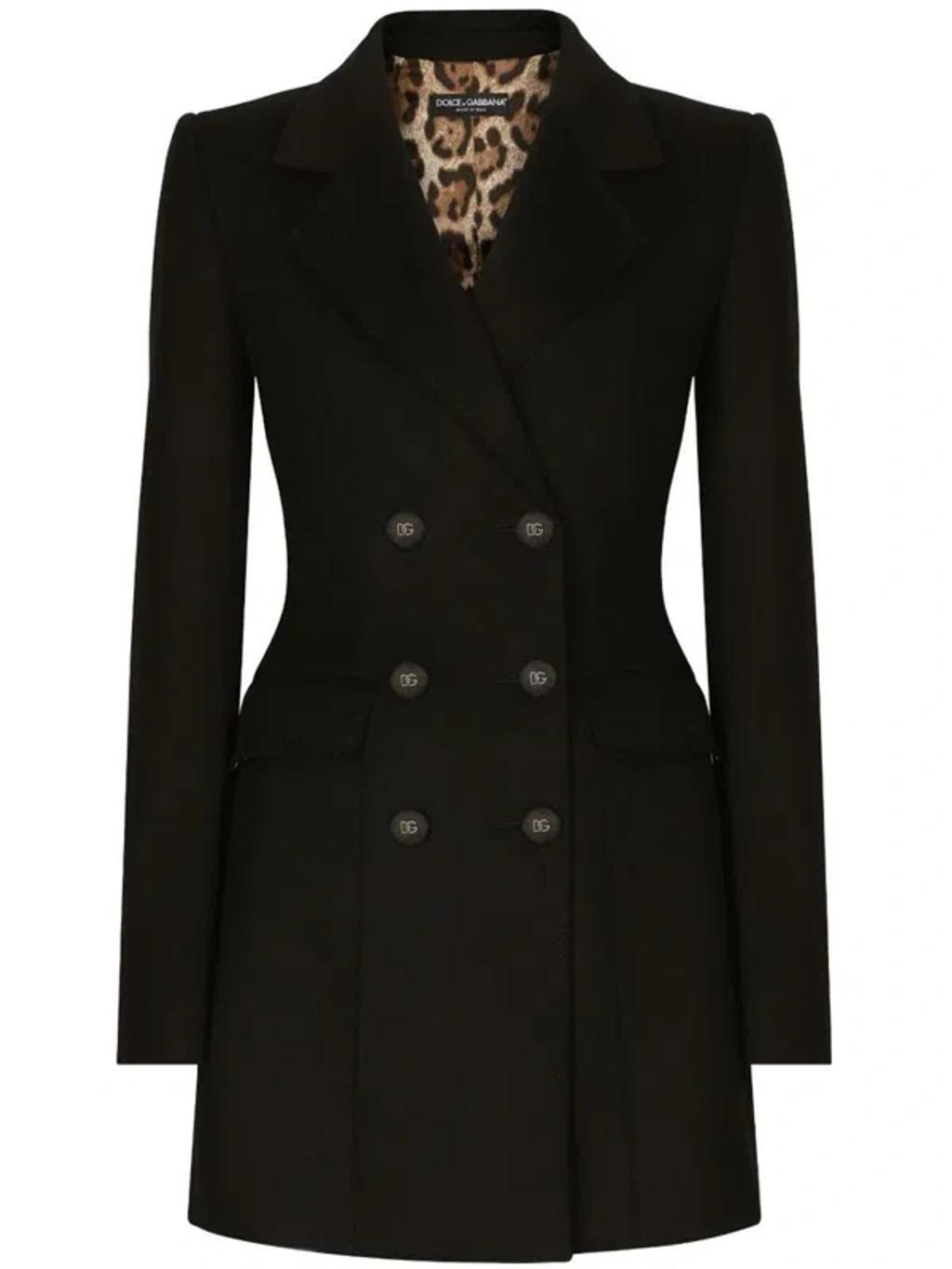 DOLCE & GABBANA Wool And Cashmere Turlington Jacket In Black Product Image