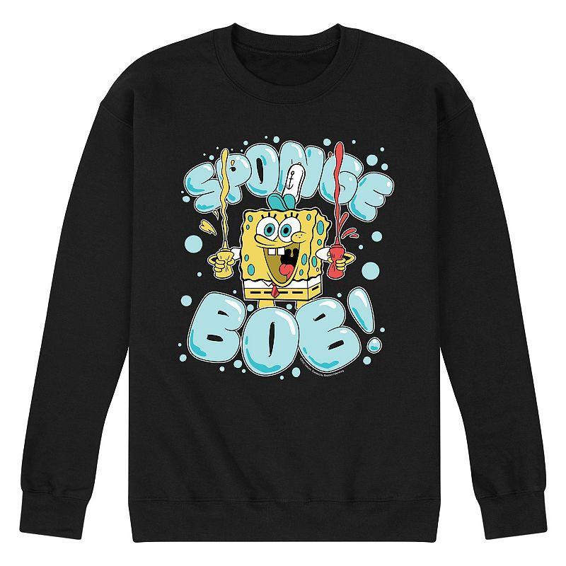 Mens Nickelodeon SpongeBob SquarePants Bubble Fleece Sweatshirt Product Image