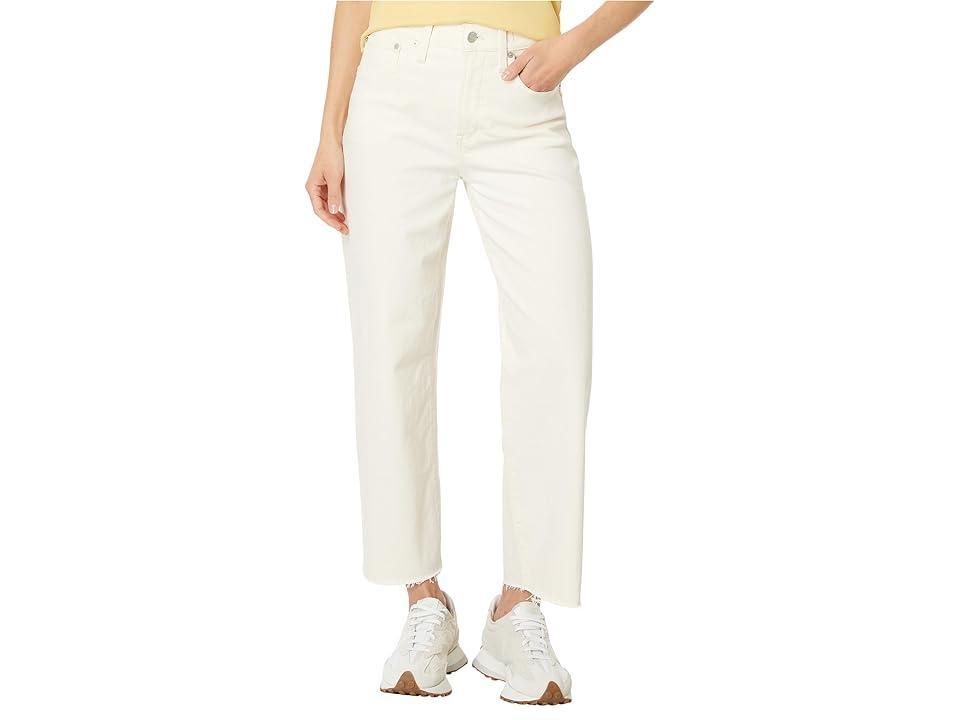 Madewell The Perfect Vintage Wide-Leg Crop Jean in Vintage Canvas: Raw-Hem Edition (Vintage Canvas) Women's Jeans Product Image