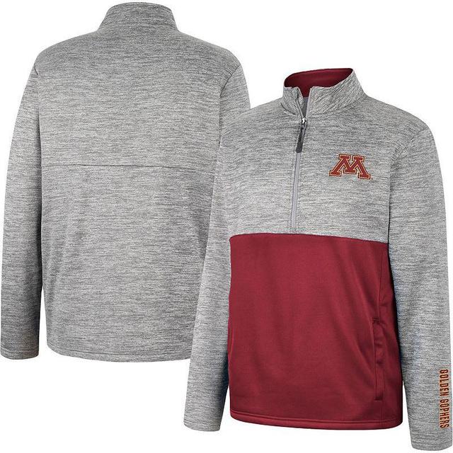 Mens Colosseum Gray Minnesota Golden Gophers John Half-Zip Jacket Product Image