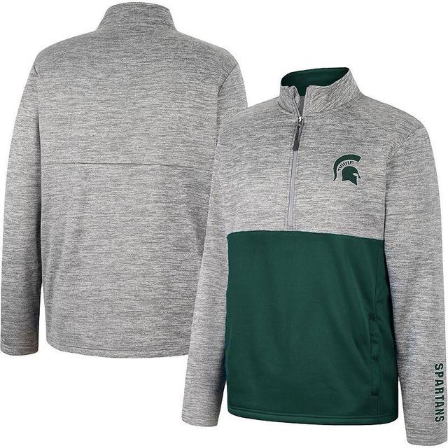 Mens Colosseum Gray Michigan State Spartans John Half-Zip Jacket Product Image