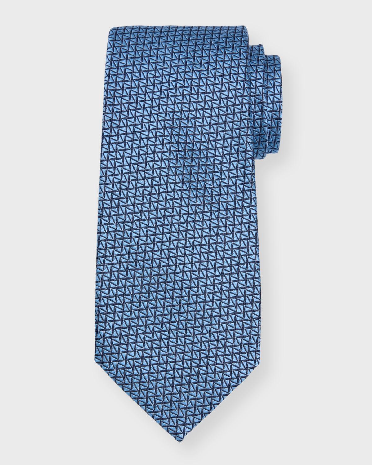 Mens Geometric Silk Tie Product Image