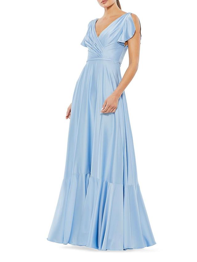 Womens Satin A-Line Gown Product Image