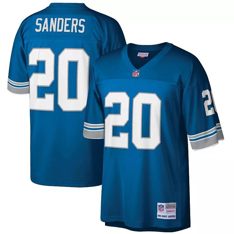 Mens Mitchell & Ness Barry Sanders Detroit Lions Big & Tall 1996 Retired Player Replica Jersey Product Image