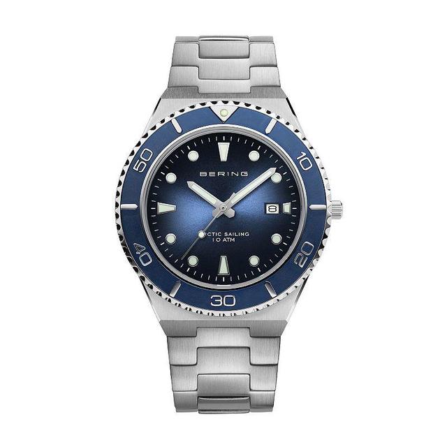 BERING Mens Classic Arctic Stainless Steel Bracelet Watch Blue Product Image