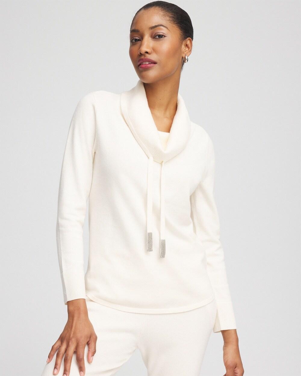 Zenergy Luxe® Cashmere Blend Cowl Sweater Product Image