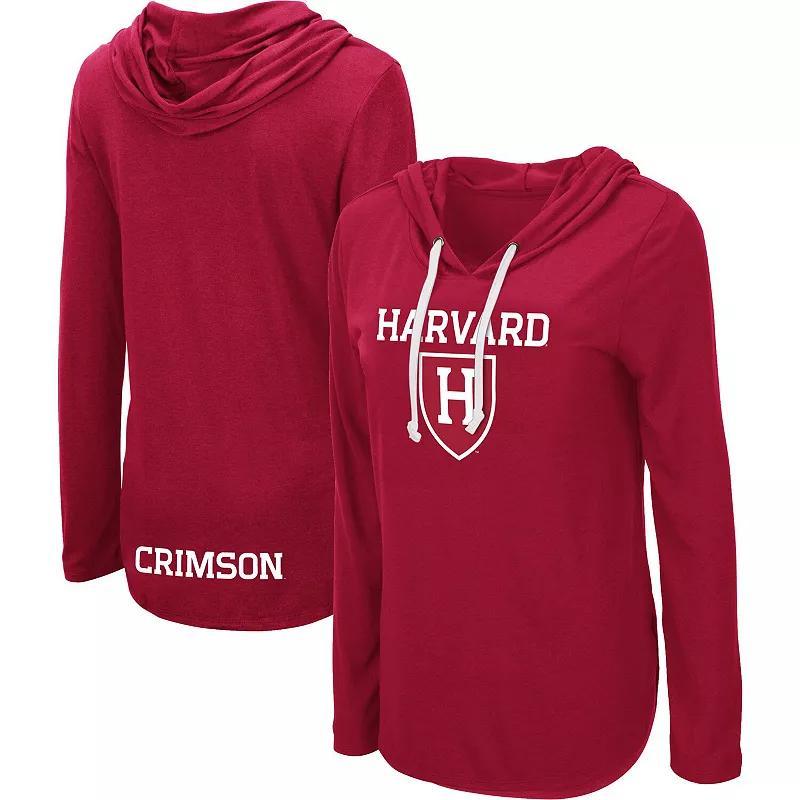 Womens Colosseum Crimson Harvard Crimson My Lover Long Sleeve Hoodie T-Shirt Product Image