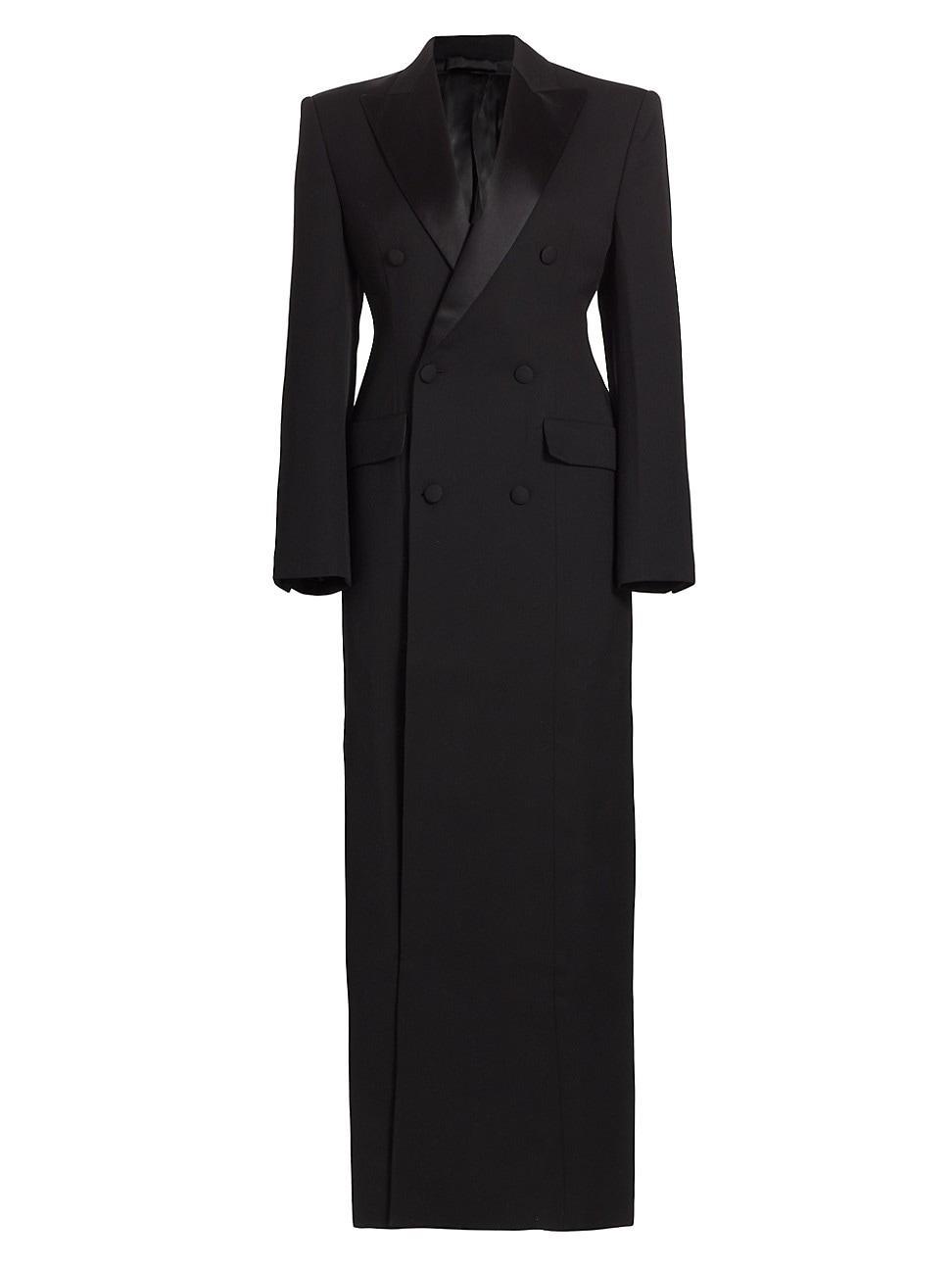 Womens Sculpted Maxi Coat Dress Product Image