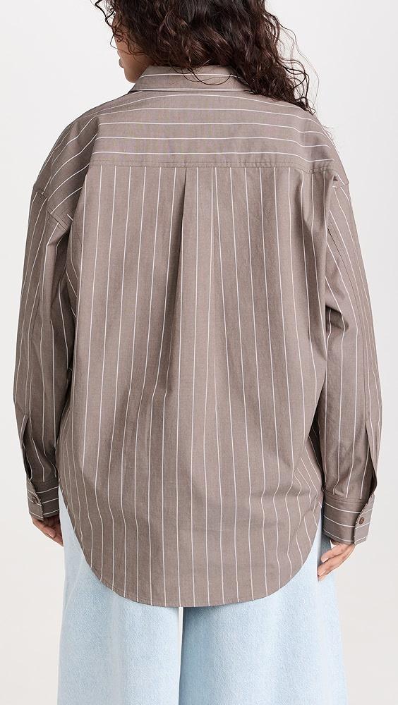 Good American Oversized Stripe Shirt | Shopbop Product Image