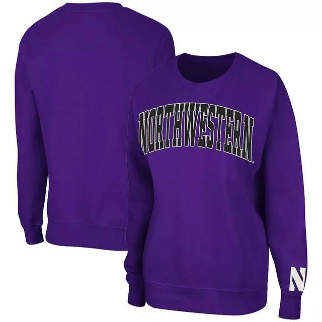 Womens Colosseum Northwestern Wildcats Campanile Pullover Sweatshirt Product Image