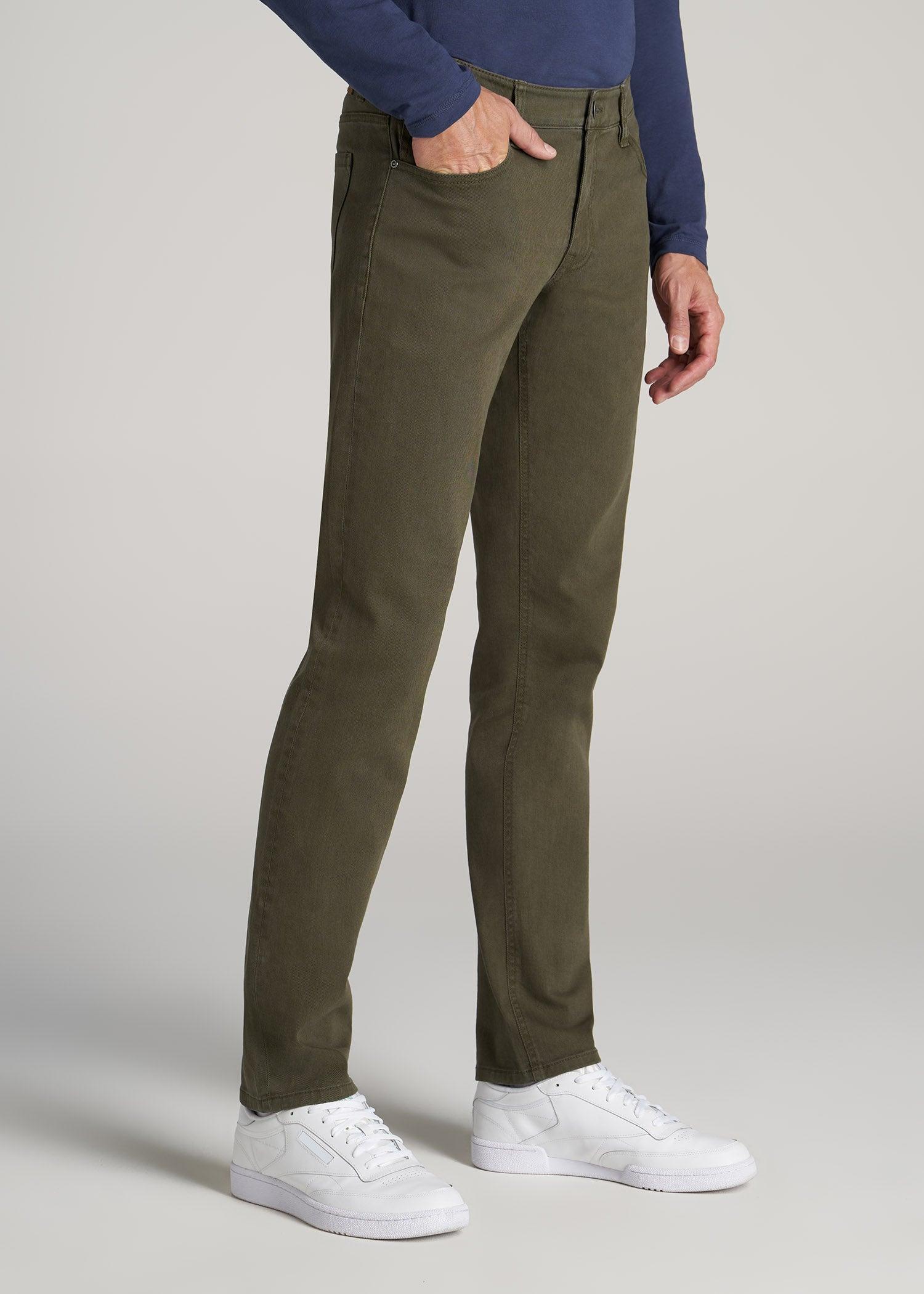 Carman TAPERED Jeans for Tall Men in Olive Green Wash Male Product Image