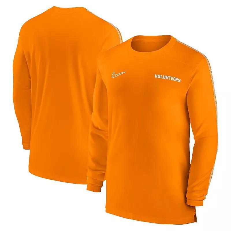 Nike Mens Tennessee Volunteers 2024 Sideline Coach Uv Performance Long Sleeve T-Shirt - Tennessee Orange Product Image