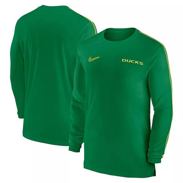 Mens Nike Oregon Ducks 2024 Sideline Coach UV Performance Long Sleeve T-Shirt Product Image