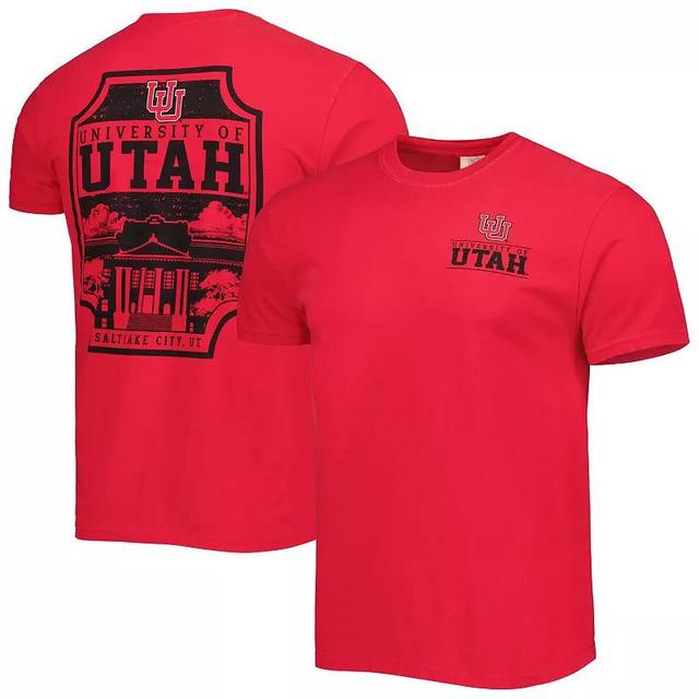 Mens Red Utah Utes Logo Campus Icon T-shirt Product Image