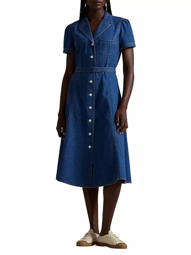 Belted Denim Shirtdress Product Image