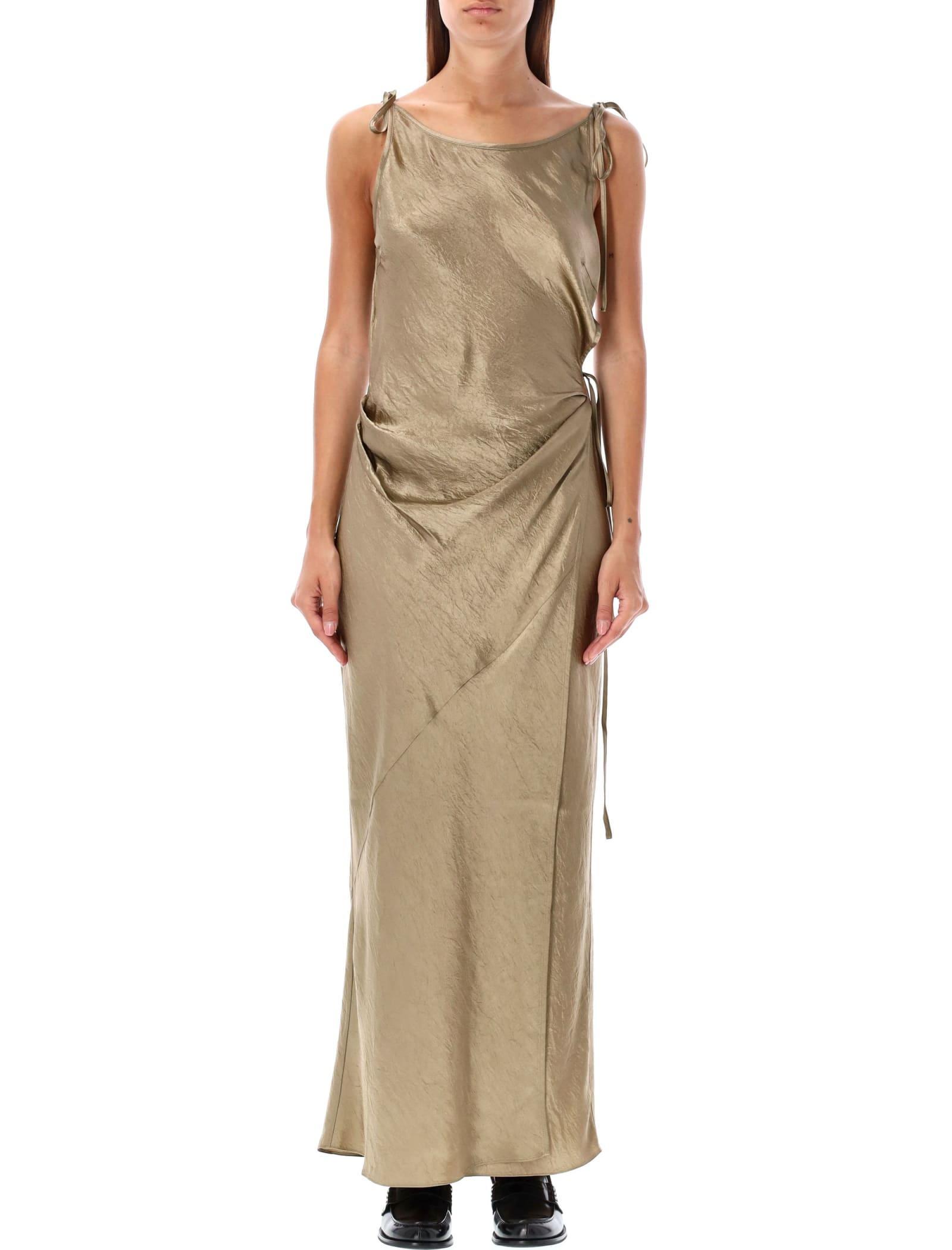 ACNE STUDIOS Dayla Long Dress In Gold Product Image