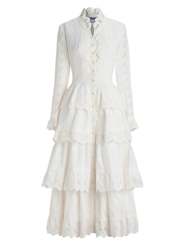 Womens Stella Embroidered Poplin Midi-Dress Product Image