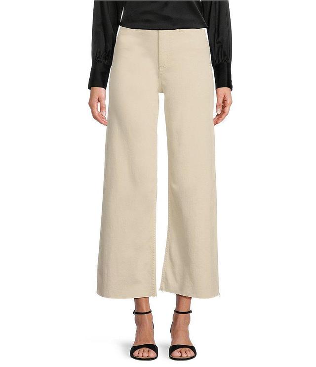 Antonio Melani Alexandra Wide Leg Raw Hem Twill Chino Pants Product Image