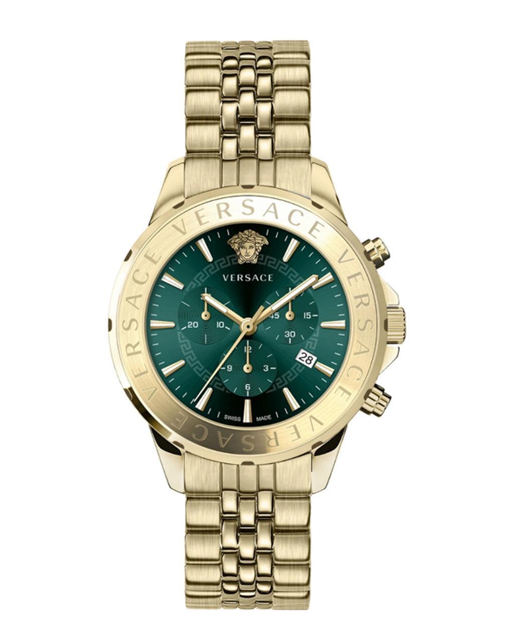 Men's Chrono Signature Ip Gold Stainless Steel Bracelet Watch Product Image