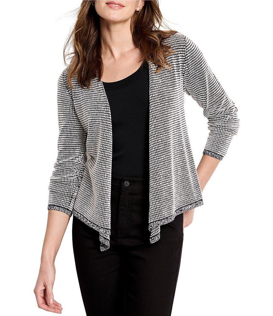 NIC + ZOE 4-Way Pixel Knit Open Front Long Sleeve Cardigan Product Image