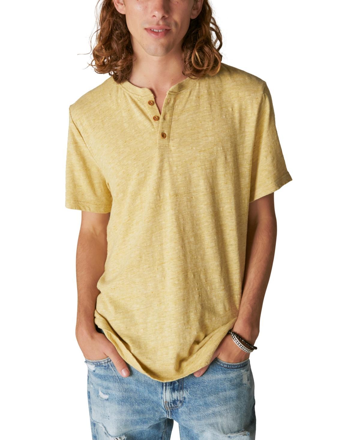 Lucky Brand Mens Linen Short Sleeves Henley T-shirt Product Image