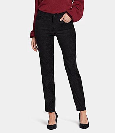 NYDJ Sheri Slim Faux Suede Pants Product Image