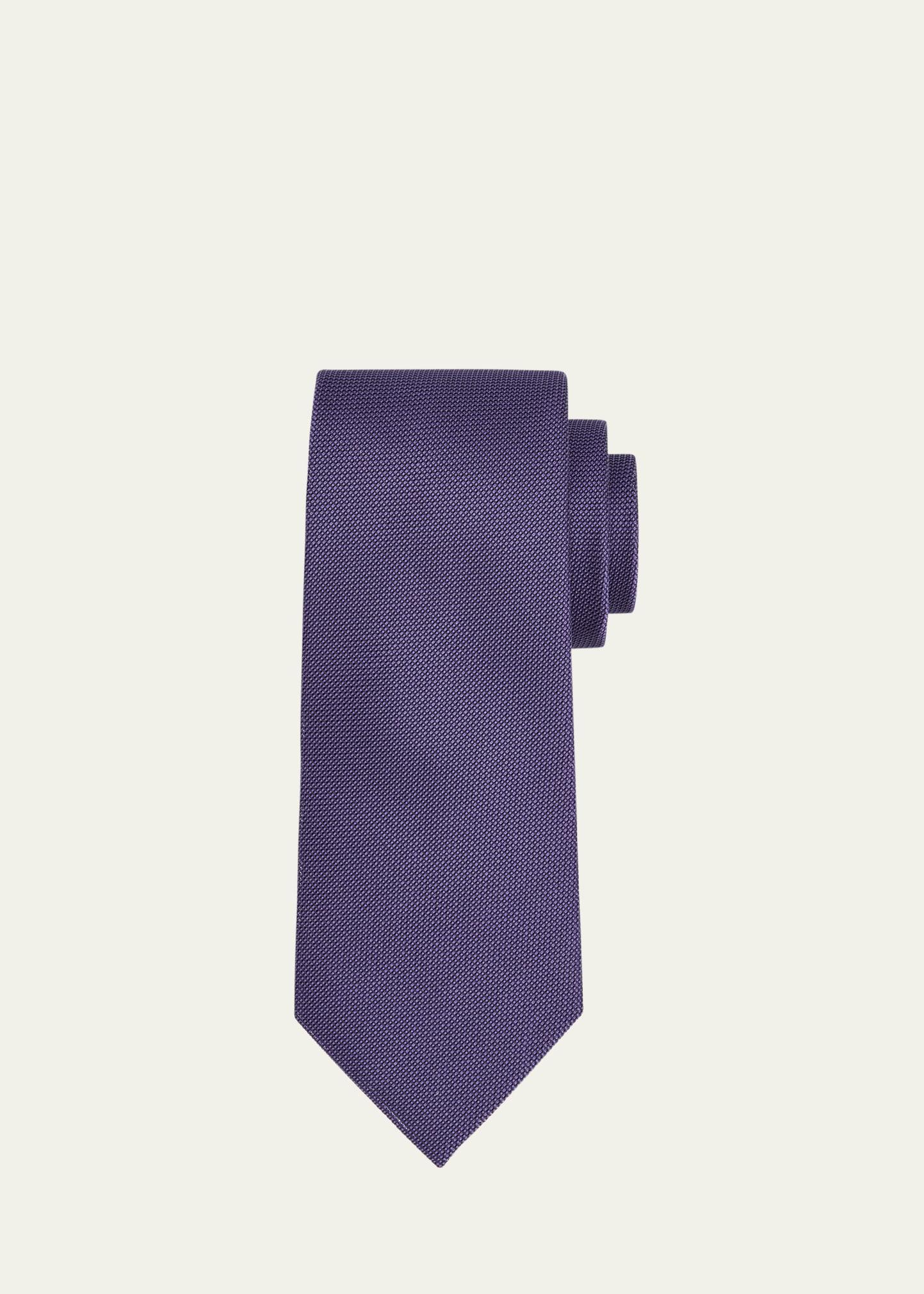 Mens Micro-Jacquard Silk Tie Product Image