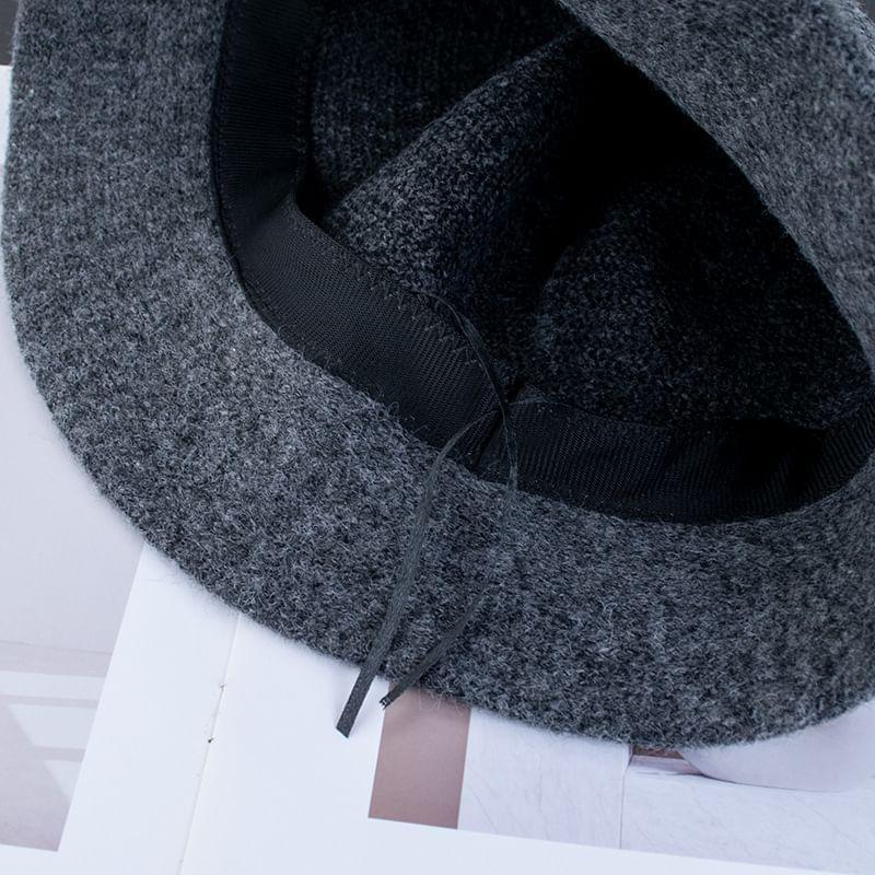 Metal Plate Knit Bucket Hat Product Image