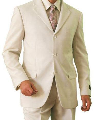 (48R) Regular Fit 2 Piece Suit 3 Button in Light Beige Product Image