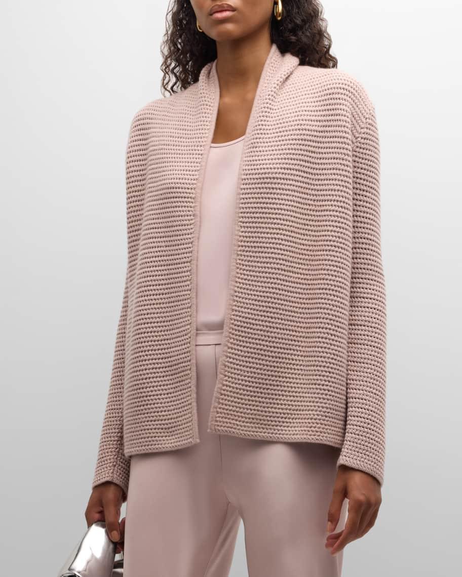 Textured Cashmere-Silk Cardigan Product Image